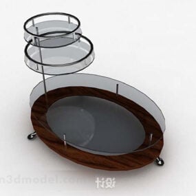 تصميم طاولة القهوة الزجاجية الشخصية نموذج ثلاثي الأبعاد