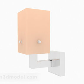 Yellow Square Wall Lamp Design V1 3d model