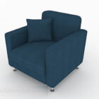 Blue Fabric Home Single Sofa