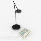 White Vintage Phone With Lamp