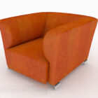 Orange Fabric Home Single Sofa