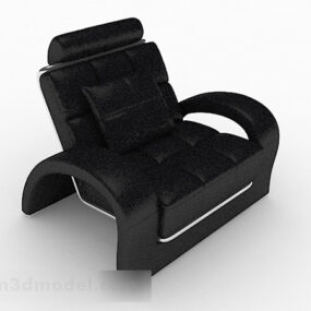 Siyah Gündelik Tekli Kanepe Tasarımı 3d model