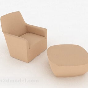 Modern Minimalist Single Sofa Design 3d model