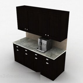 Conjunto de armário de cozinha moderno modelo 3d