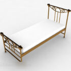 Простой односпальный дизайн кровати