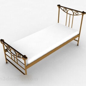 Simple Single Bed Design 3d model