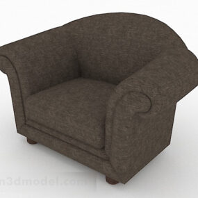 Brown Fabric Home Single Nojatuoli V1 3d malli