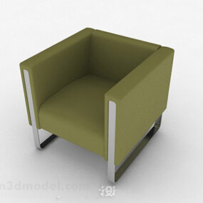 绿色休闲单人扶手椅3d模型