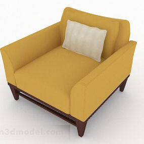 Yellow Home Single Armchair 3d model