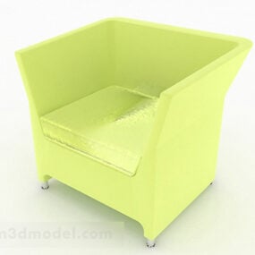 Green Minimalist Single Sofa V1 3d model