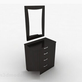 Black Minimalist Dressing Table 3d model