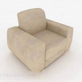 Home Simple Style Single Armchair 3d model