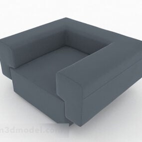 Living Room Gray Simple Armchair 3d model