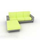 Yellow Minimalist Sectional Sofa