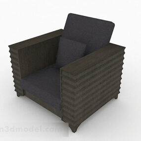 3д модель темно-серого минималистичного кресла