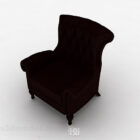 Black Leather Single Armchair