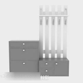 Gray Paint Home Porch Cabinet V1 3d model