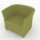 كرسي مكعب من القماش باللون الأخضر