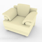 Gelber Leder Home Single Armchair