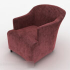 Canapé simple minimaliste en tissu rouge V1