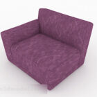 Sofá individual de tela púrpura para el hogar