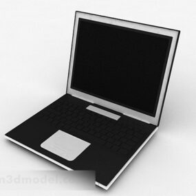 คอมพิวเตอร์แล็ปท็อปสีดำแบบ 3 มิติ