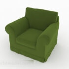 Mørkegrøn minimalistisk enkelt sofa
