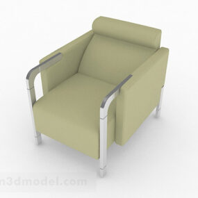 Green Fabric Single Sofa 3d model
