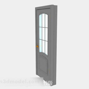 Wooden Glass Home Door 3d model