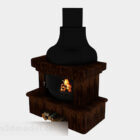 茶色の暖炉クラシックスタイル