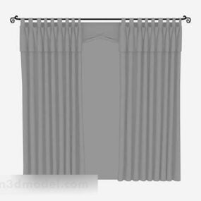 Gray Curtain For Home 3d model