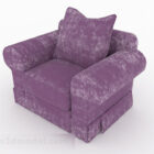 紫色家用单人沙发