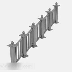 Modelo 3D de design de corrimão de escada cinza