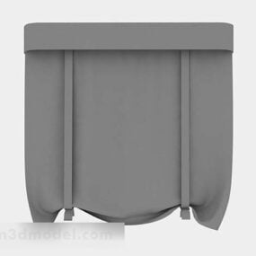 Gray Minimalist Curtain 3d model