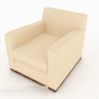 Yellow Fabric Minimalist Single Sofa Chair