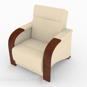 Brown Home Single Sofa Chair 3d model