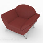 Kursi Sofa Single Merah Tua
