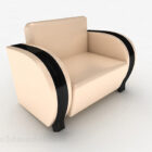 Gele minimalistische enkele fauteuil