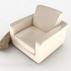 Luonnonvalkoinen minimalistinen yhden sohvan tuoli