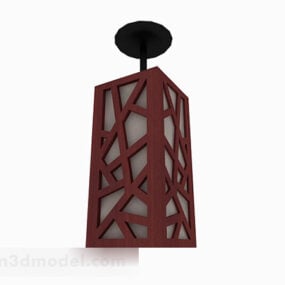 Chinese Style Wooden Chandeliers V1 3d model