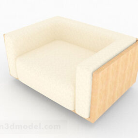Yellow Minimalist Single Sofa Chair V1 3d model