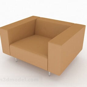 Leather Simple Single Sofa Chair 3d model