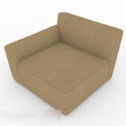 Brown Fabric Minimalist Single Sofa Chair