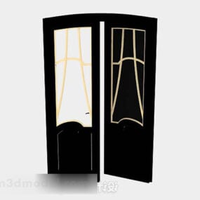 Model 3d Reka Bentuk Pintu Rumah Hitam
