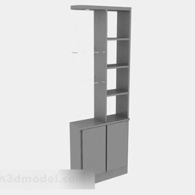 Gray Paint Simple Home Cabinet 3d model
