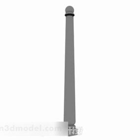 Modelo 3d de peças de escada de pilar cinza