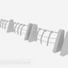 Gray railing 3d model