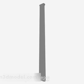 Simple Pillar Gray Paint 3d model