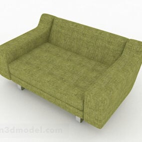 Green Fabric Home Single Sofa 3d model