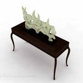 Furniture Console Table With Sculpture 3d model